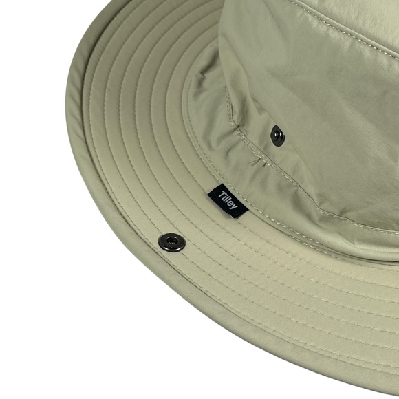 Tilley Trek Bungee Cord Drawstring Nylon Brim Hiking Sun Hat Mens S/M - Picture 6 of 8